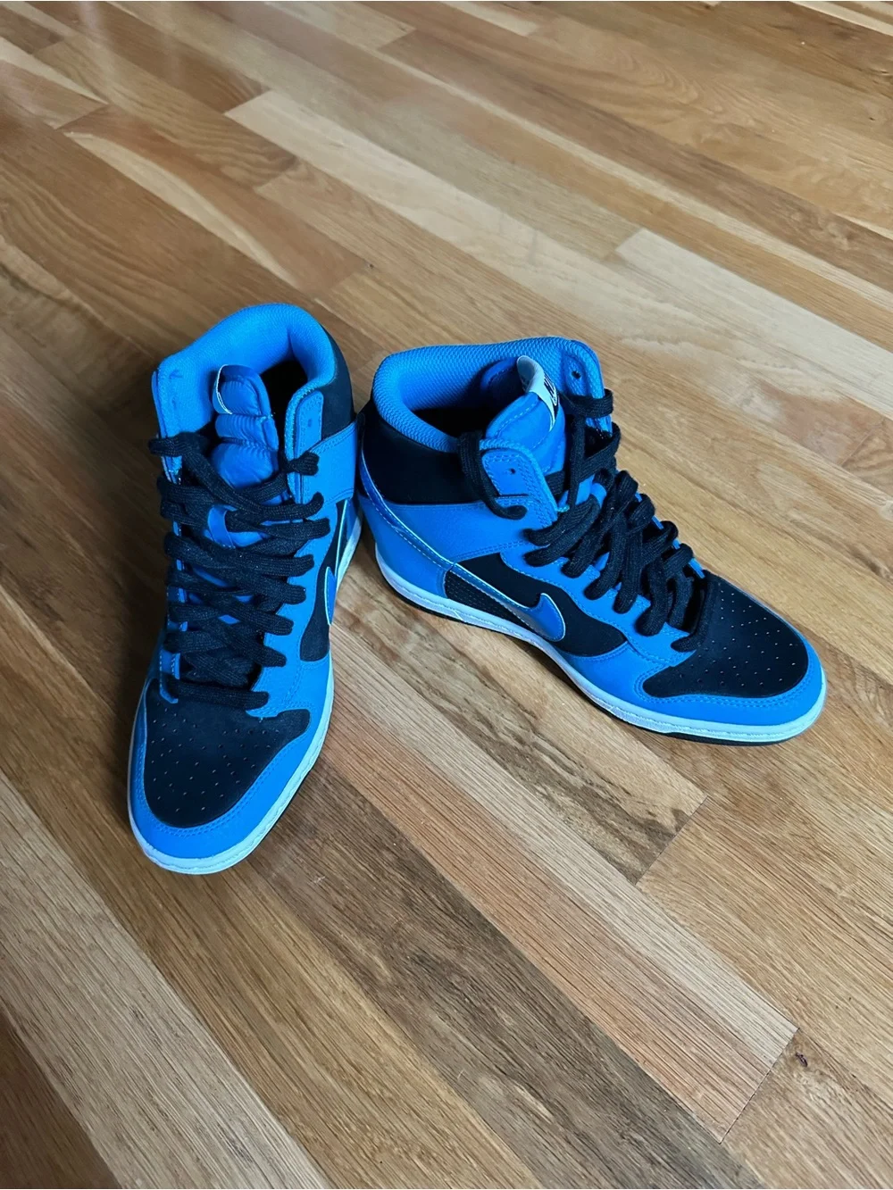 Nike Dunk Sky High Essential Sneakers in Bright Blue and Black (Women’s 7.5)